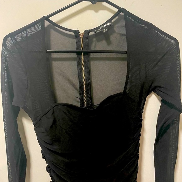 Mesh black mini dress - Picture 1 of 3